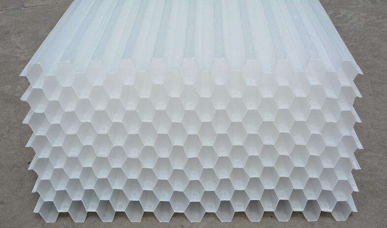 六角蜂窩斜管填料安裝方案